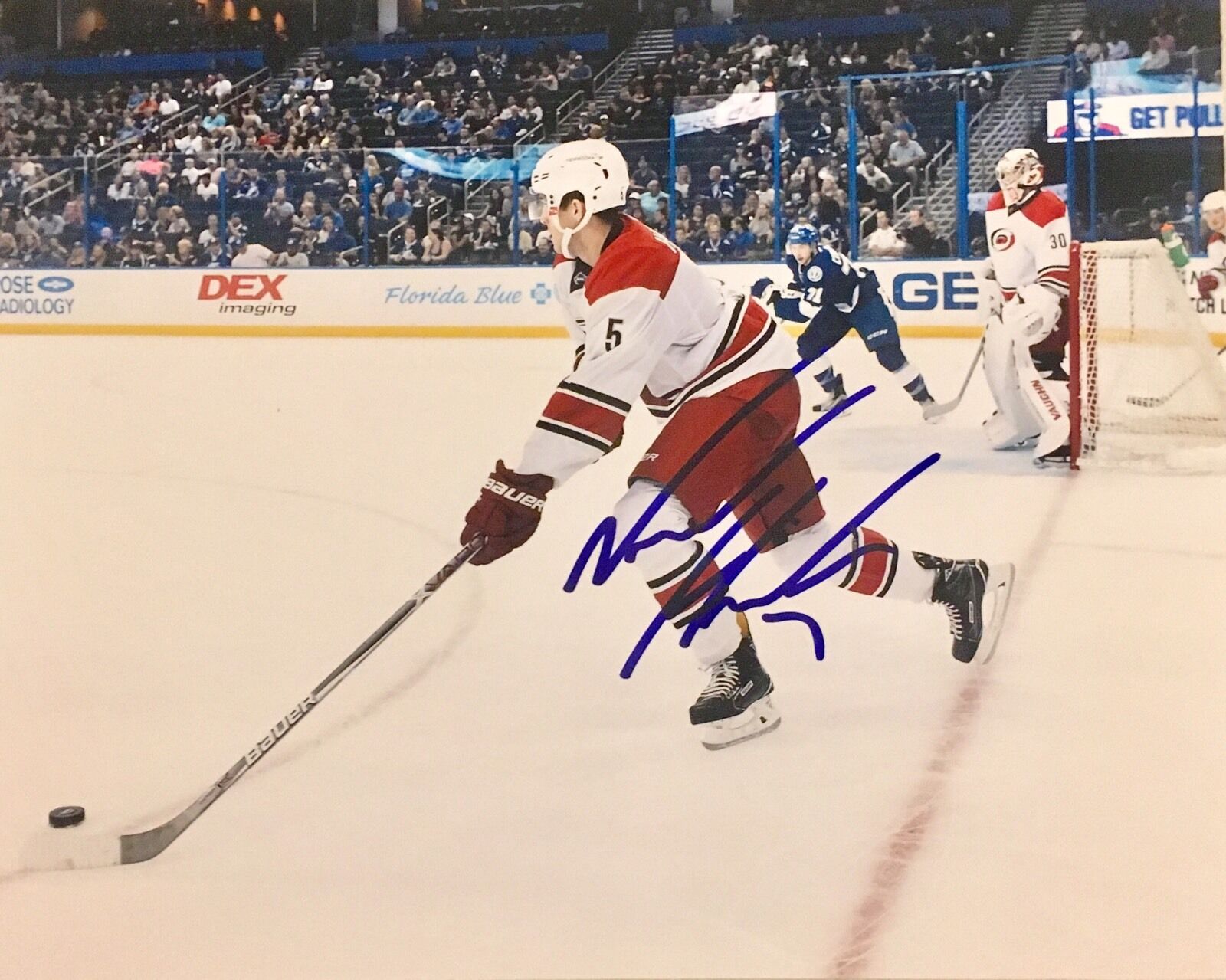 Noah Hanifin Signed Autographed Carolina Hurricane 8x10 Photo Poster painting Roy Rare