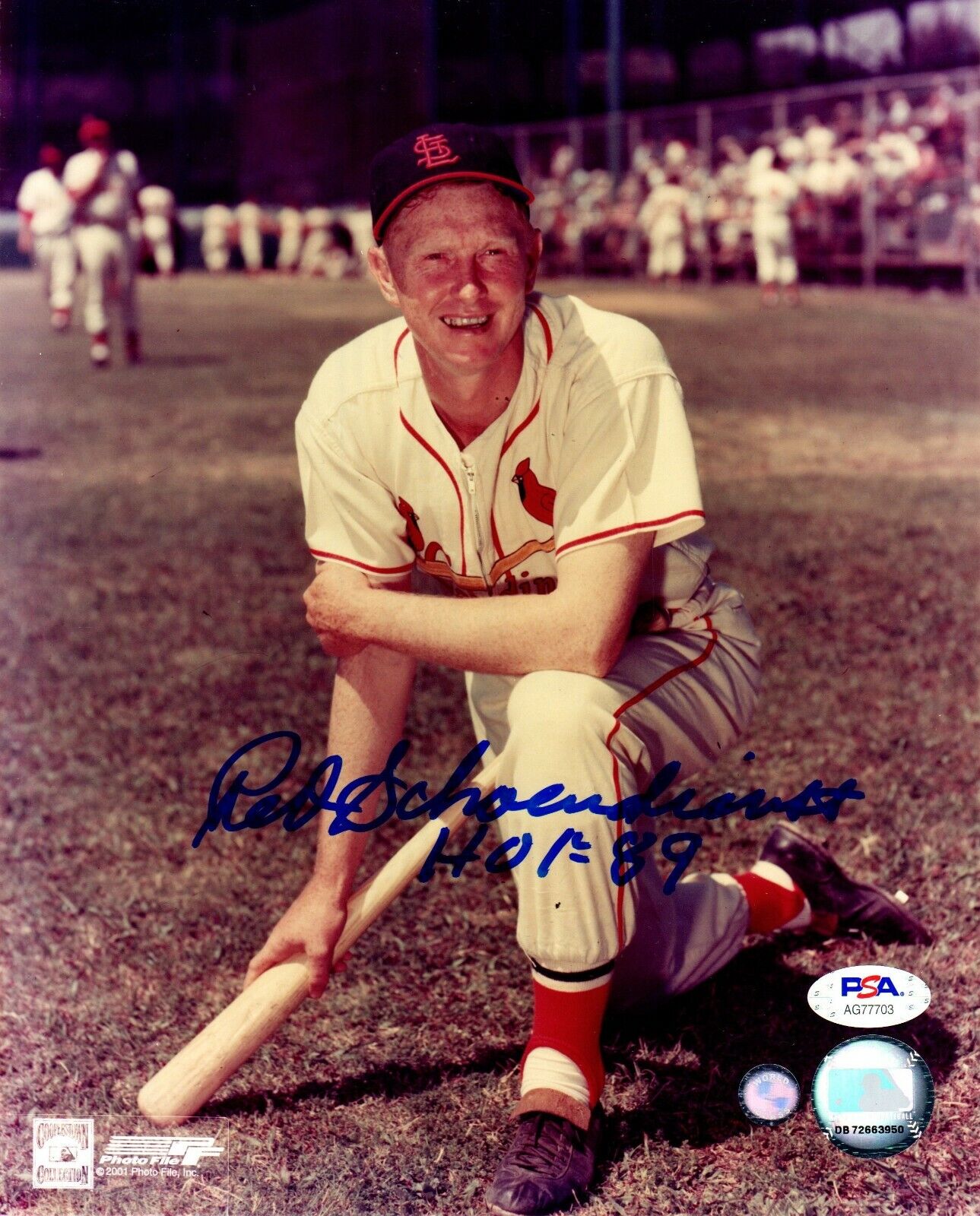 Red Schoendienst autographed signed inscribed 8x10 Photo Poster painting St. Louis Cardinals PSA