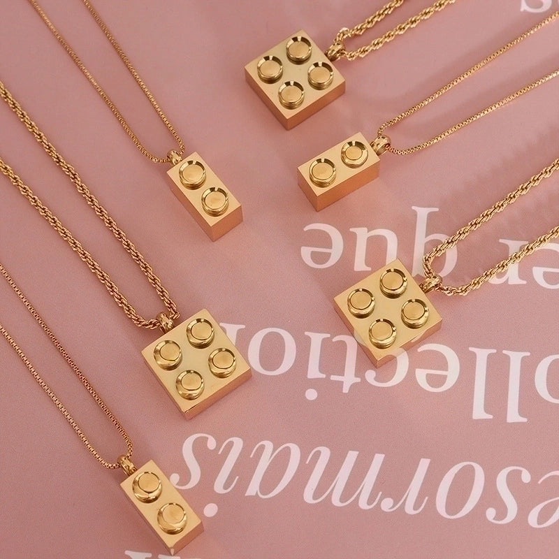 Fashion Geometric 304 Stainless Steel 18K Gold Plated Necklace