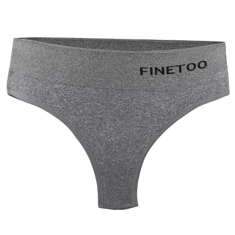FINETOO Seamless Thongs Panties Women M-2XL Plus Size G-string Underwear Sexy Underpants Ladies Soft Panties Lingerie 8 Colors
