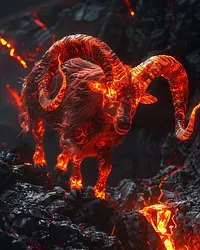 Inferno Ram - Diamond Painting