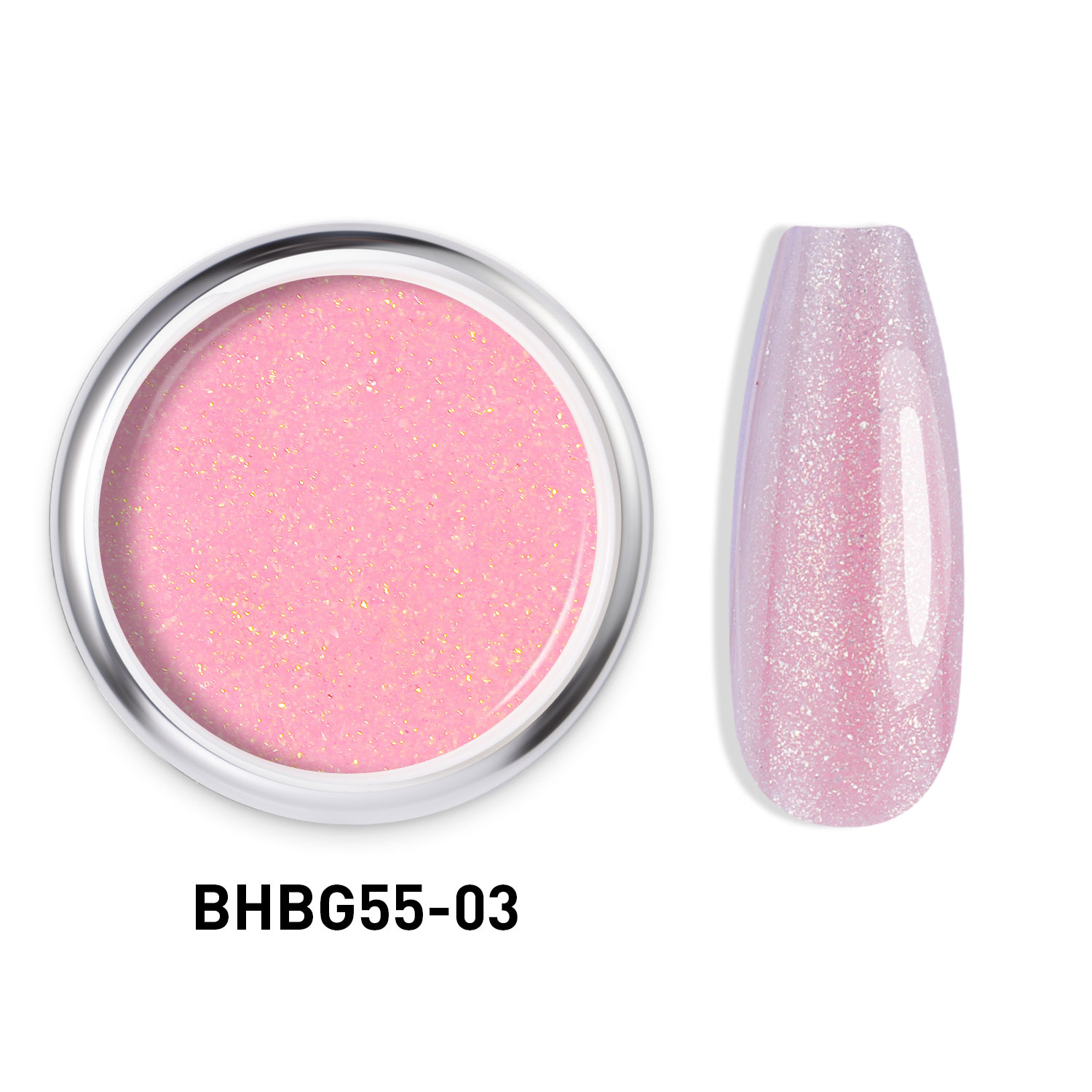 GLITTER HARD BUILDER NAIL GEL |BHBG55-03