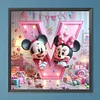 Disney Mickey And Minnie Alphabets-Full Round Diamond Painting 40*40CM