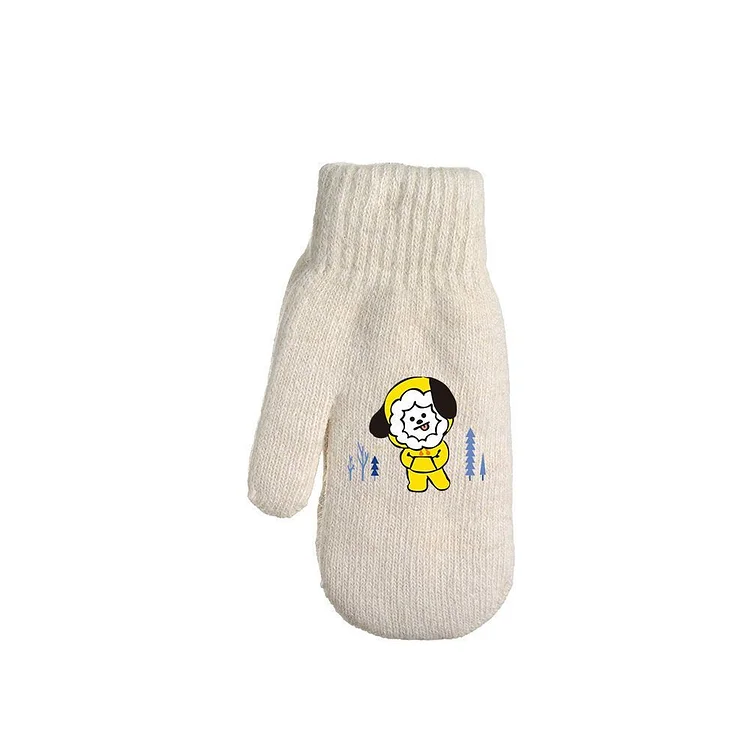 BT21 Cute Christmas Knitted Gloves
