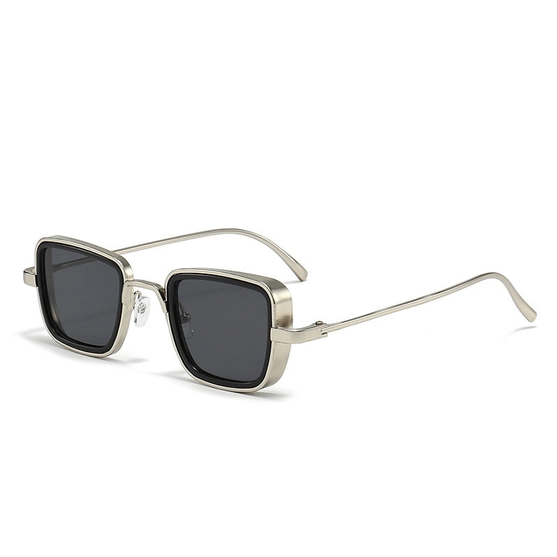 Classic Style Solid Color Ac Square Full Frame Men’s Sunglasses