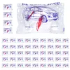 [US Local Warehouse] 50 Packs Universal Disposable Car Covers (12.5x21.6 Ft) Clear Plastic Car Covers Waterproof All Weather for Automobiles with Elastic Band for Outdoor Snow/Rain Weather Protection