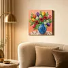 Framed Blue Vase -  DIY Button Art Painting Kit for Creativity DIY Pearl Dot Crafts for Gift Home Wall Decor 30*30CM