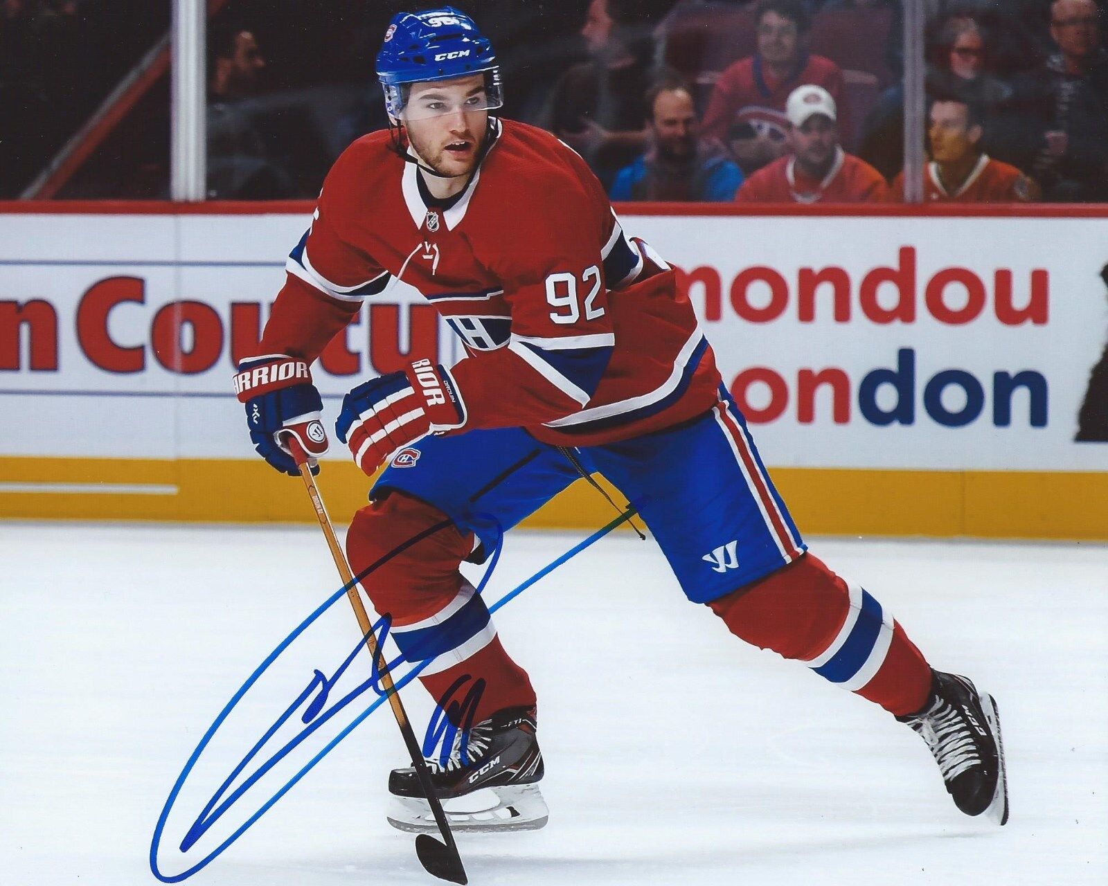 Jonathan Drouin Signed 8x10 Photo Poster painting Montreal Canadiens Autographed COA B