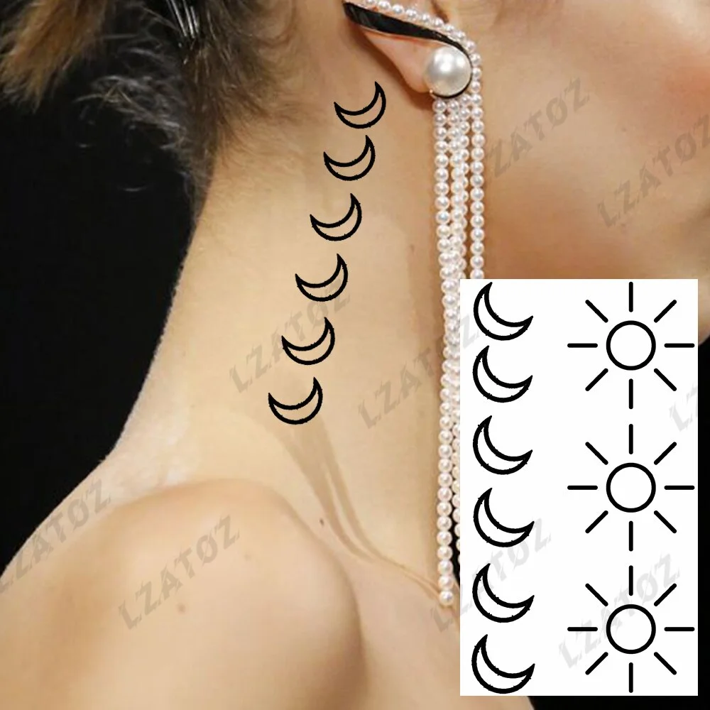 Sdrawing Rose Flower Temporary Tattoos For Woman Adults Realistic Compass Cross Fake Tatoos Sexy Waterproof Hand Tattoo Sticker