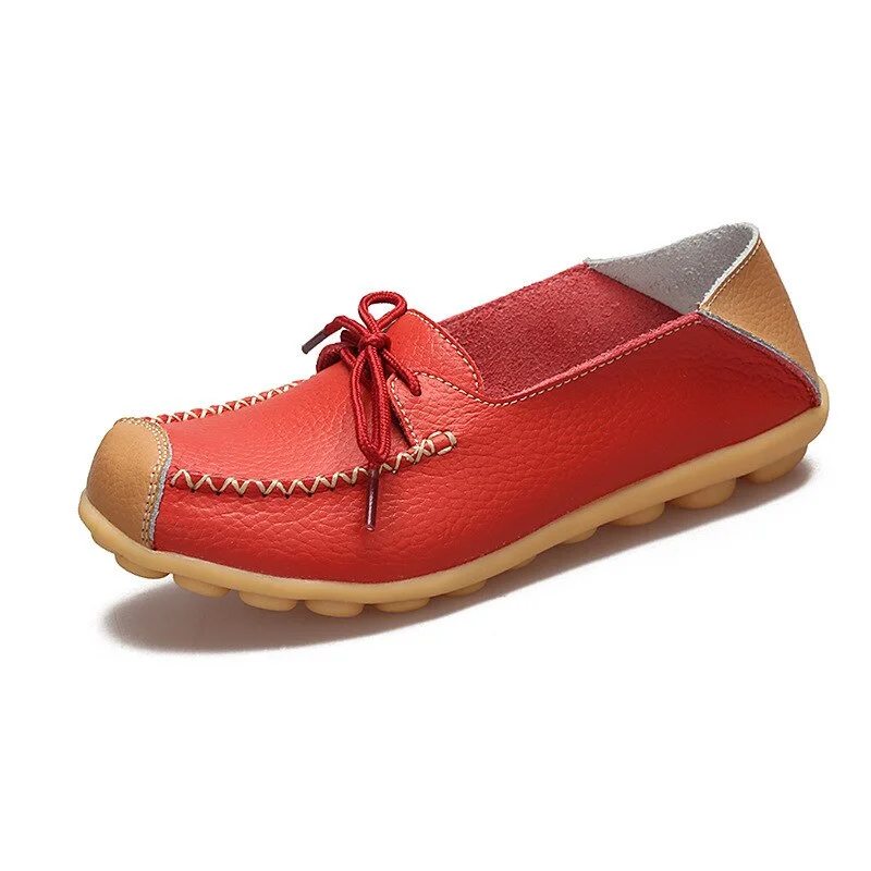 Woman Shoes New Spring Autumn Genuine Leather Women Loafers Flats Female Moccasins Shoe Slip On Women's Loafers Large Size