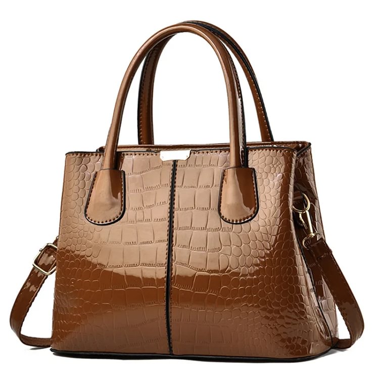 Vintage Top-Handle Shoulder Bags For Women Patent Pu Leather Mother Crossbody Bag Large Capacity Handbags Totes bolsas de mujer