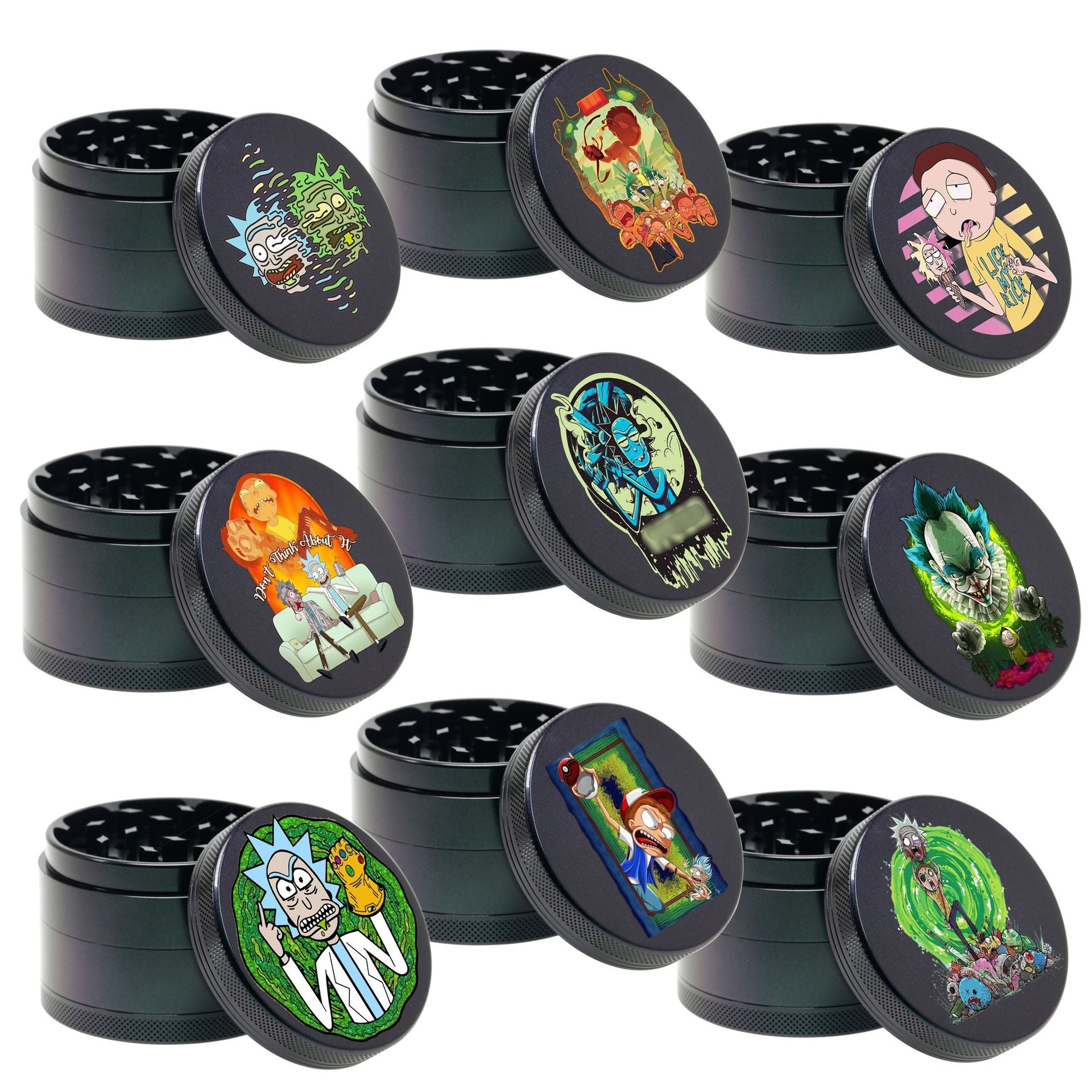 Aluminum Alloy 4 Part Cartoon Animation Pattern Grinder-Randpm Partten