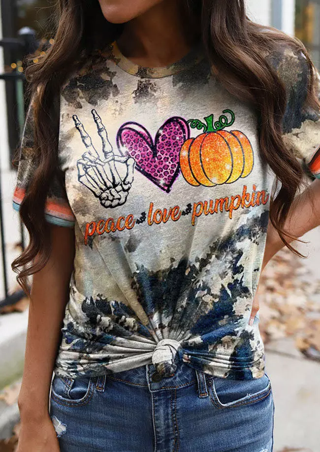 Peace Love Pumkin Short Sleeve Tee