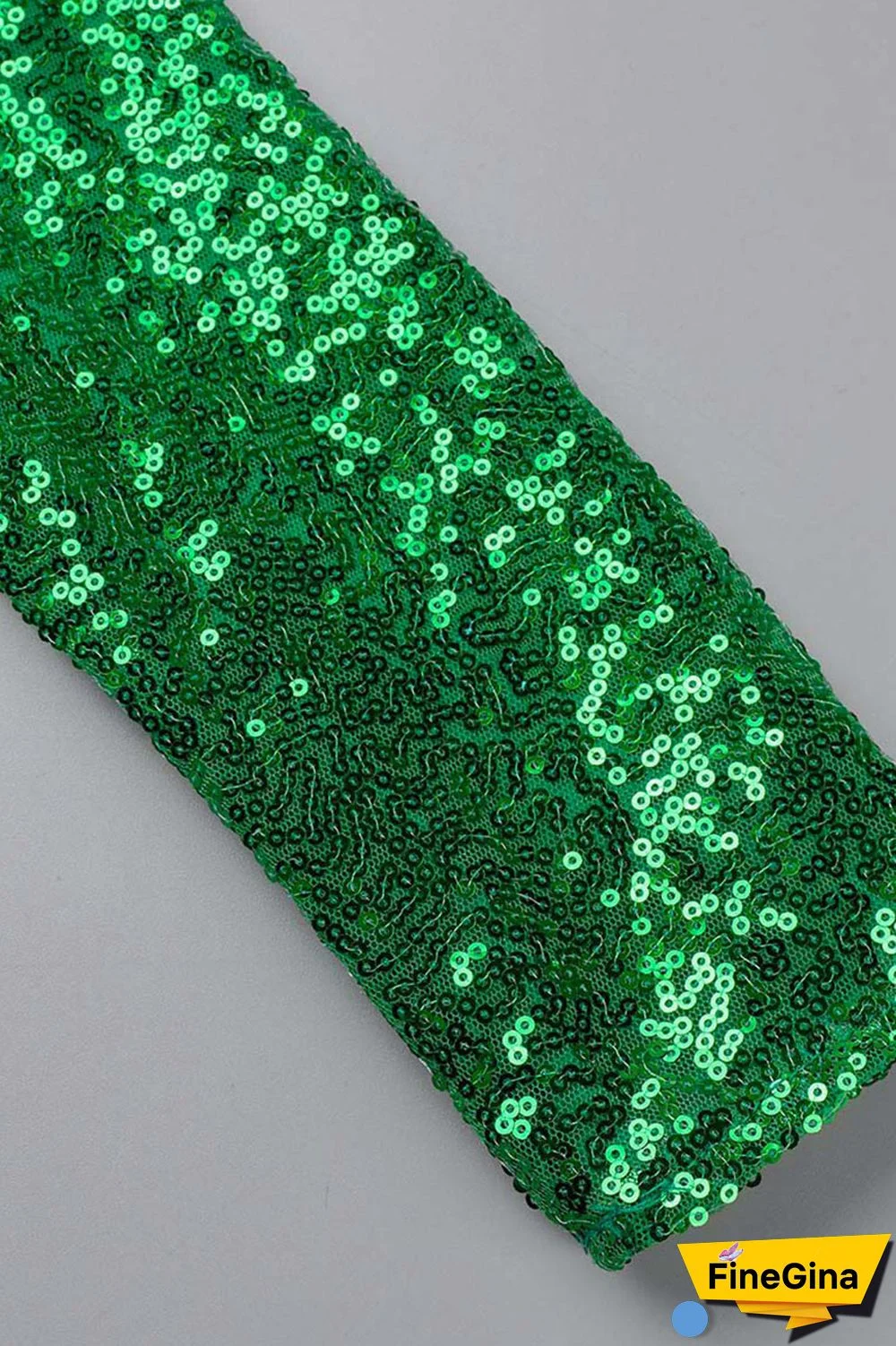 Champagne Sexy Solid Sequins Patchwork O Neck Long Sleeve Two Pieces