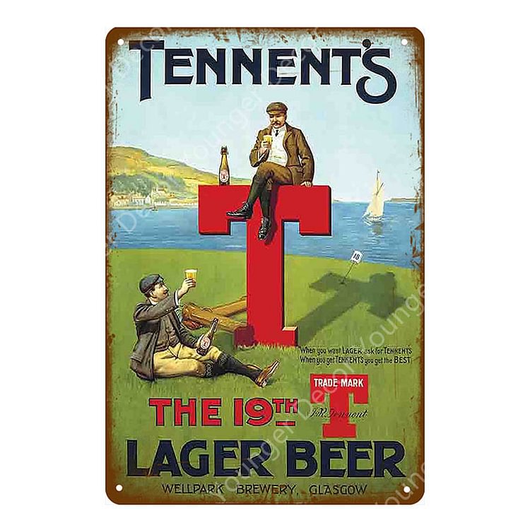 【20*30cm/30*40cm】Tennent's Beer - Vintage Tin Signs/Wooden Signs