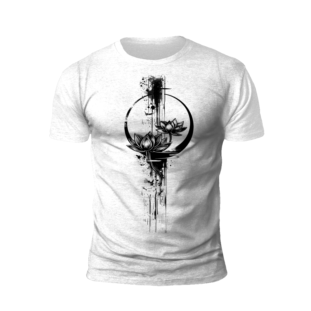 Harmony in Strings: The Lotus and the Violin T-shirt
