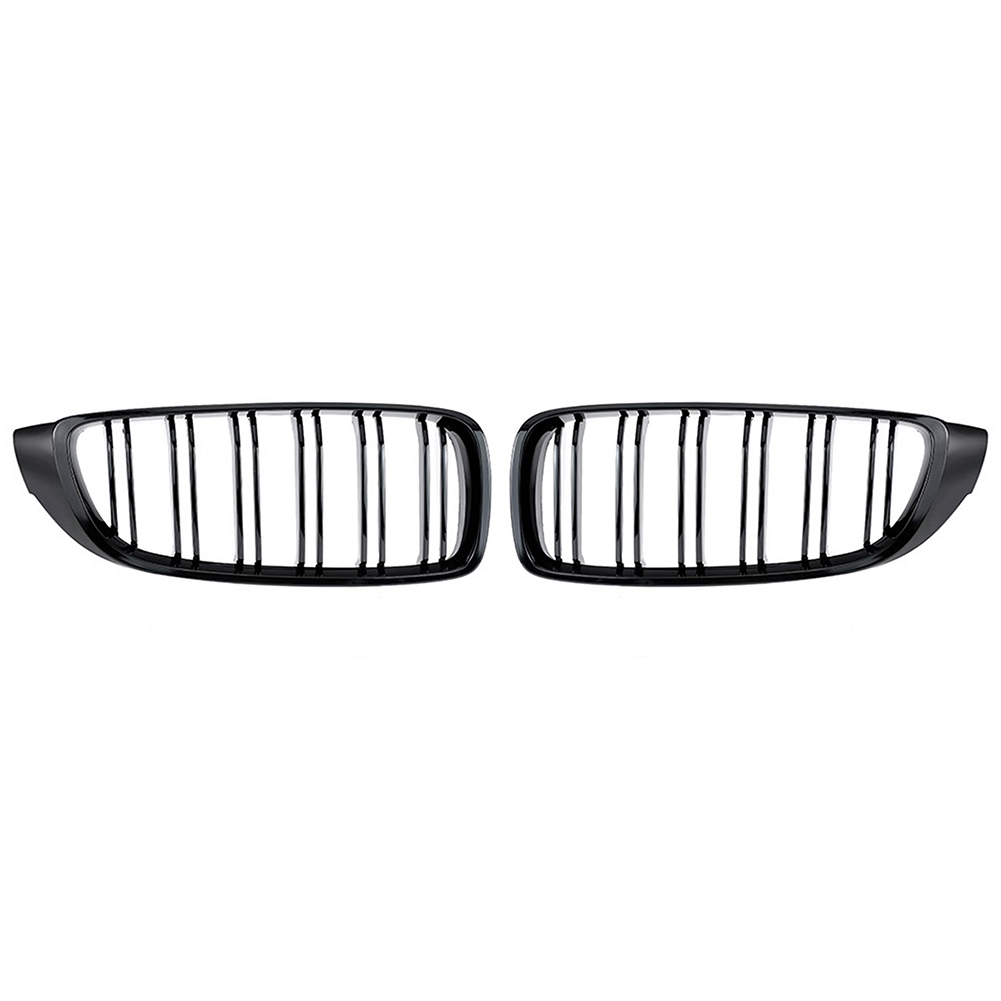 

Dual Slat Kidney Grille Gloss Black for BMW F32 F33 F36 428i 435i M4 14-16, 501 Original