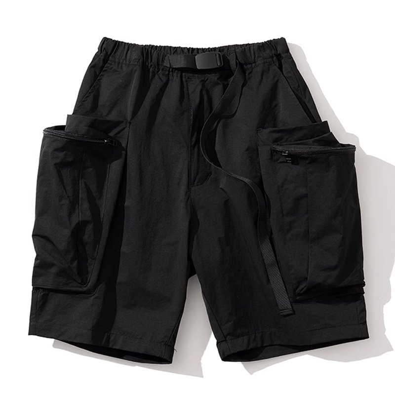 American Loose Casual Large Pocket Zipper Cargo Shorts