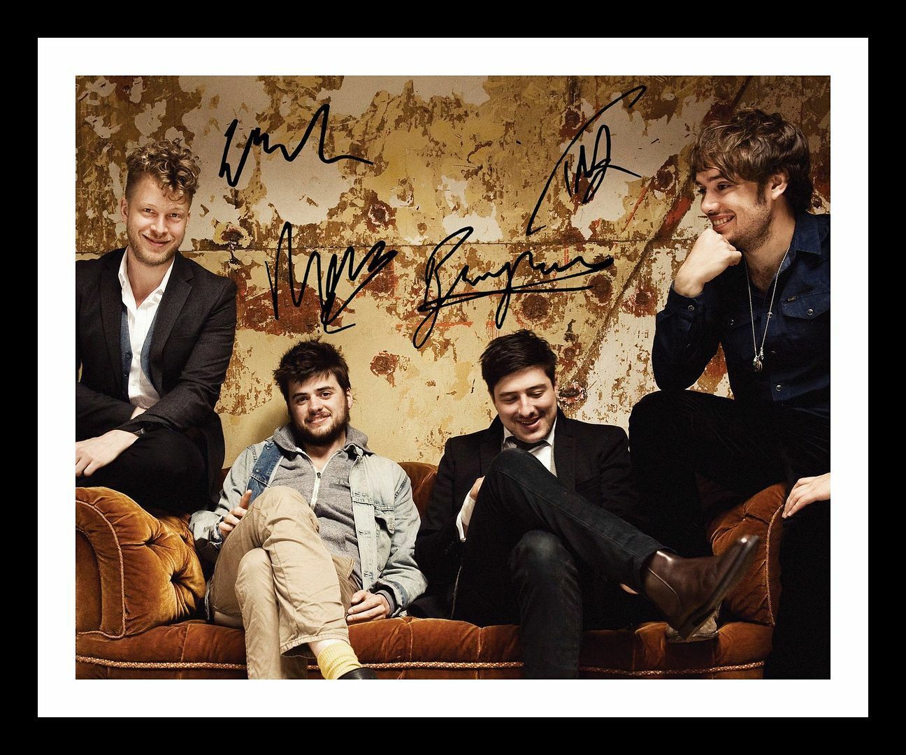 Mumford & Sins Autograph Signed & Framed Photo Poster painting