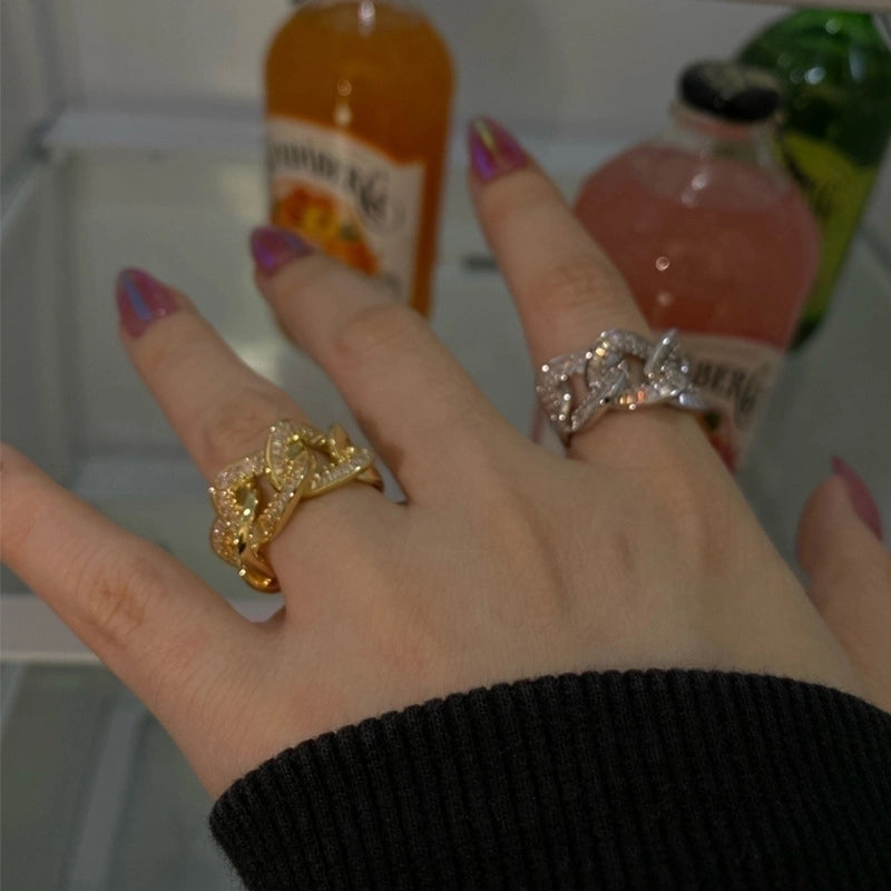 Silver Plated Geometric Zircon