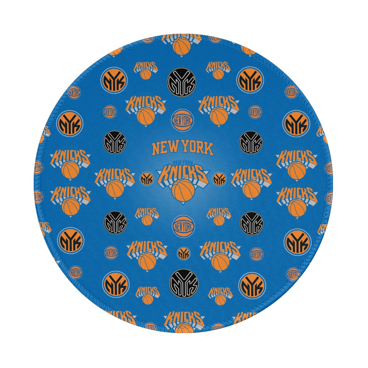 New York Knicks Logo Pattern Gaming Round Mousepad for Computer Laptop