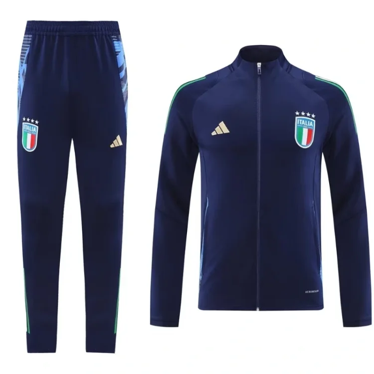2024 Italy Navy Long Sleeve Sports Jacket Suit