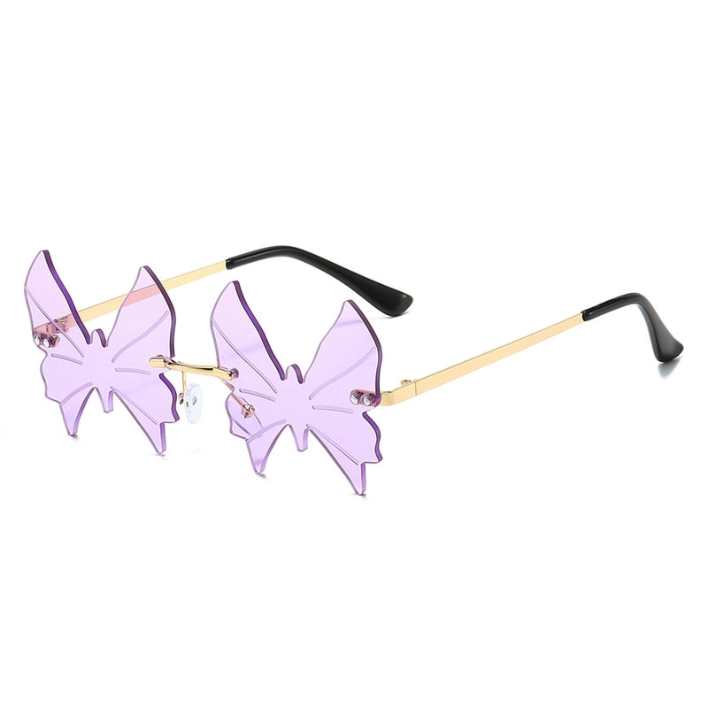 Hip-Hop Butterfly Pc Butterfly Frame Frameless Glasses