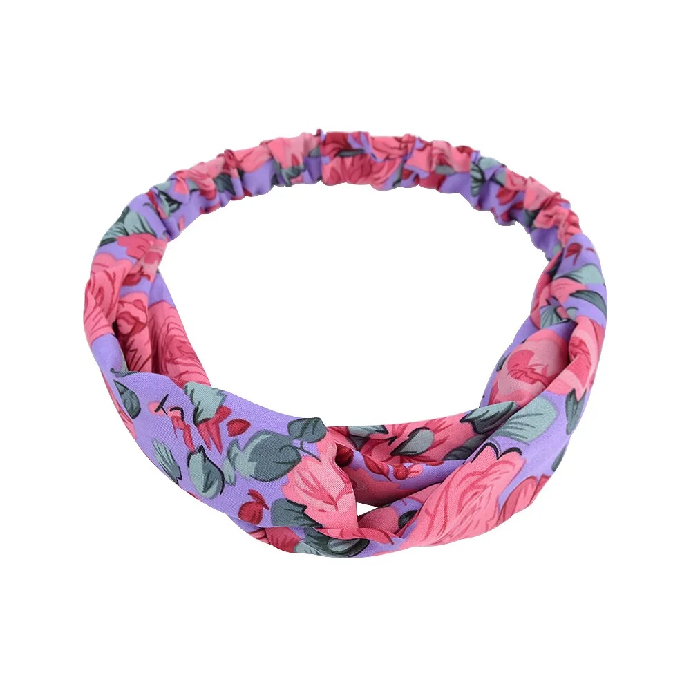 Women Headband Cross Top Knot Elastic Hair Bands Soft Solid Color Girls Hairband Hair Accessories Twisted Knotted Headwrap