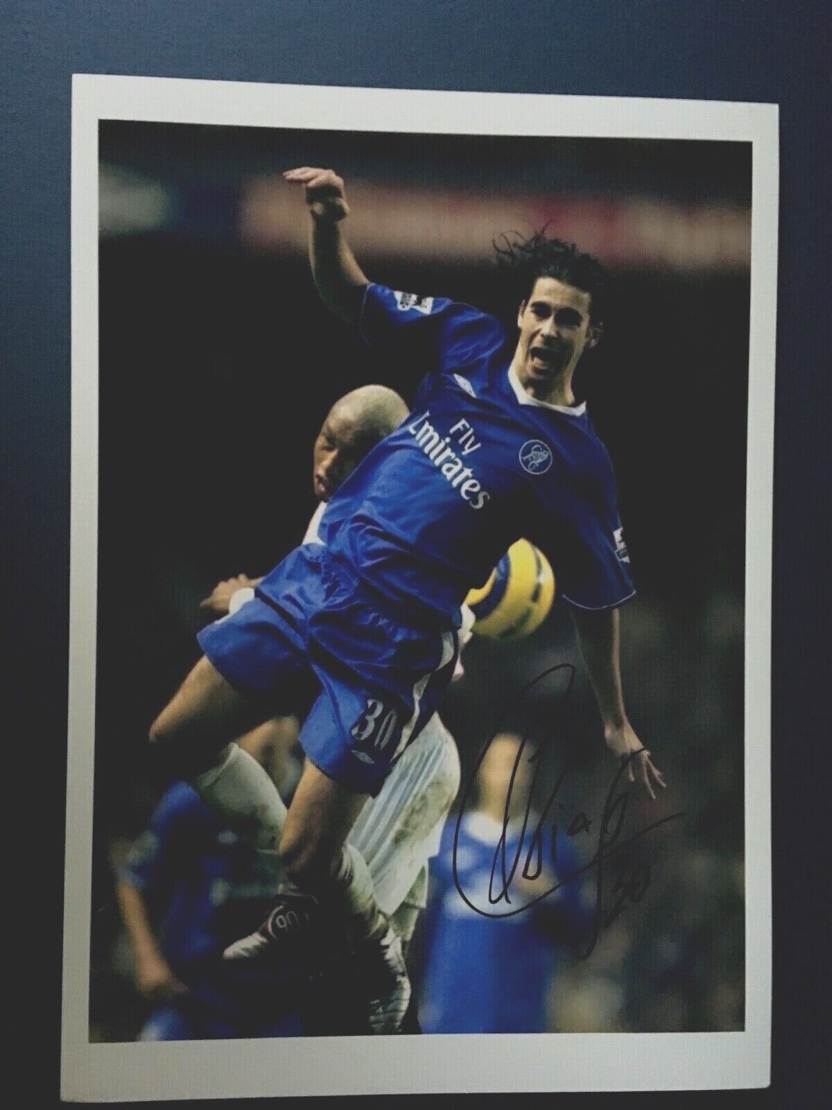 TIAGO MENDES - FORMER CHELSEA FOOTBALLER - EXCELLENT SIGNED Photo Poster painting