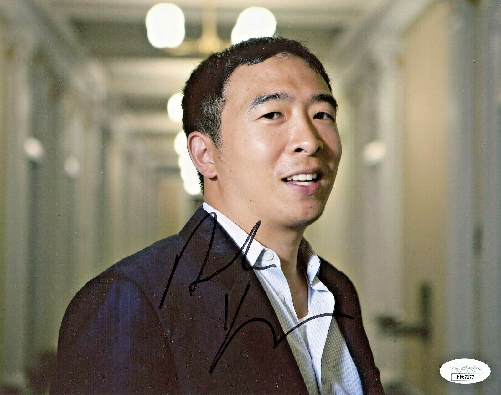 ANDREW YANG PRESIDENTIAL HAND SIGNED AUTOGRAPHED 8X10 Photo Poster painting WITH JSA COA 1 RARE