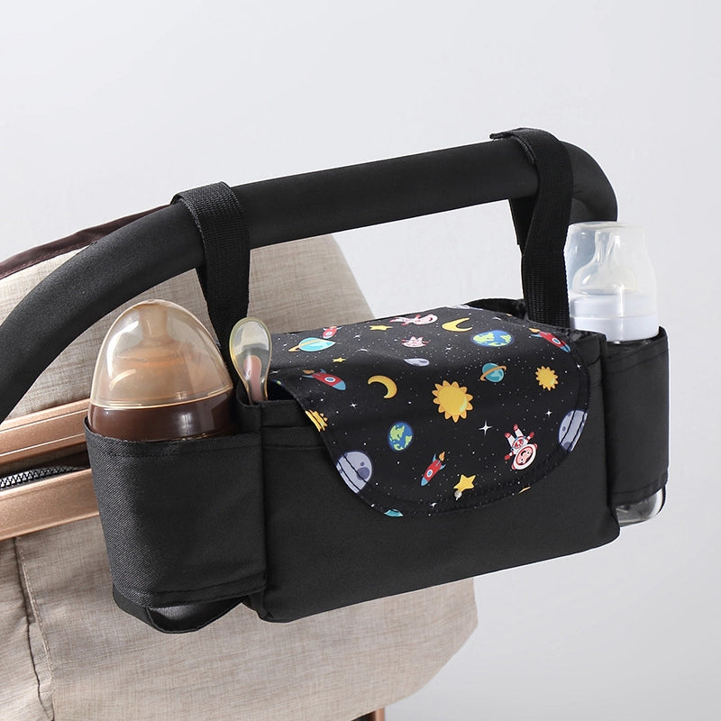 Stroller Bag Buggy Bag Multi-Function Feeder Water Cup Holder Baby Stroller Bag Storage Basket Storage