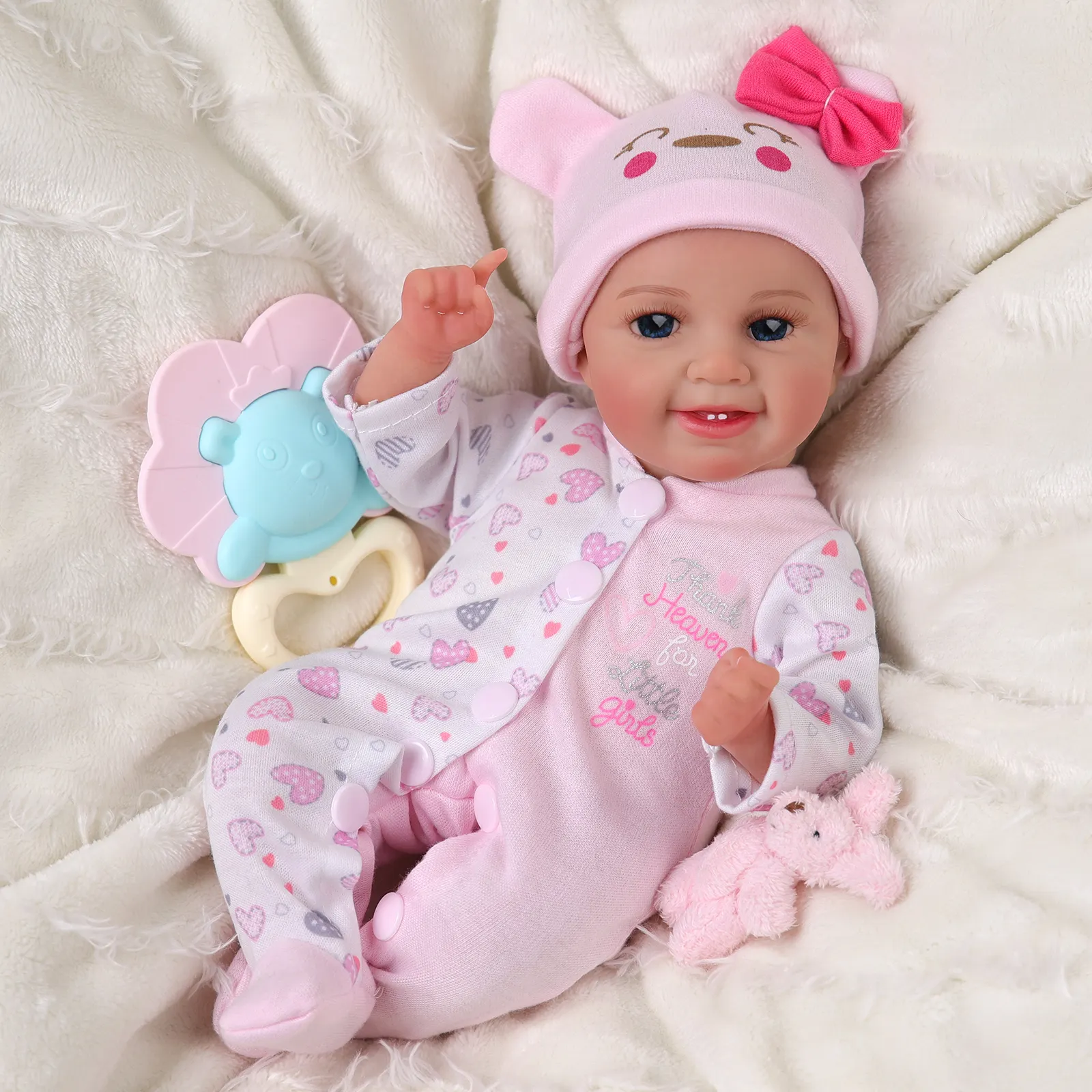 Babeside Smiling Reborn Baby Leen 12'' Little Infant Girl Best Gift for Kids
