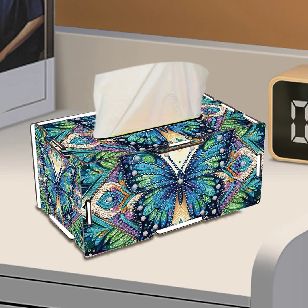 Butterfly DIY Diamond Art Paper Towel Holder for Home and Office Decoration