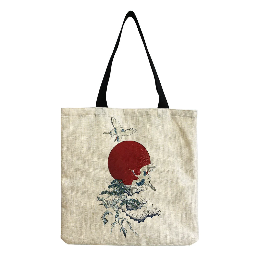 Japanese Lino Art Tote Bag、、URBENIE