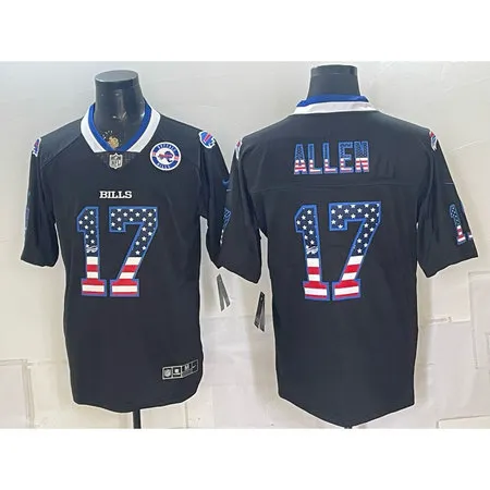 Men's Buffalo Bills #17 Josh Allen Black Vapor Limited Jersey 9M2S