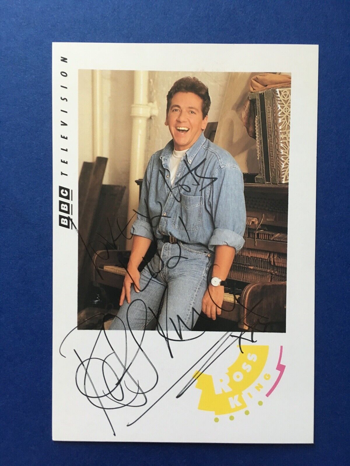 ROSS KING - POPULAR ACTOR & TV PRESENTER - SUPERB SIGNED Photo Poster painting