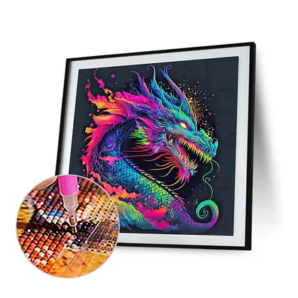 Rainbow Pterosaur 30*30CM(Canvas) Full Round Drill Diamond Painting