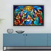 (Big Size)Glass Painting Nativity - 11CT Stamped Cross Stitch - 60*40cm