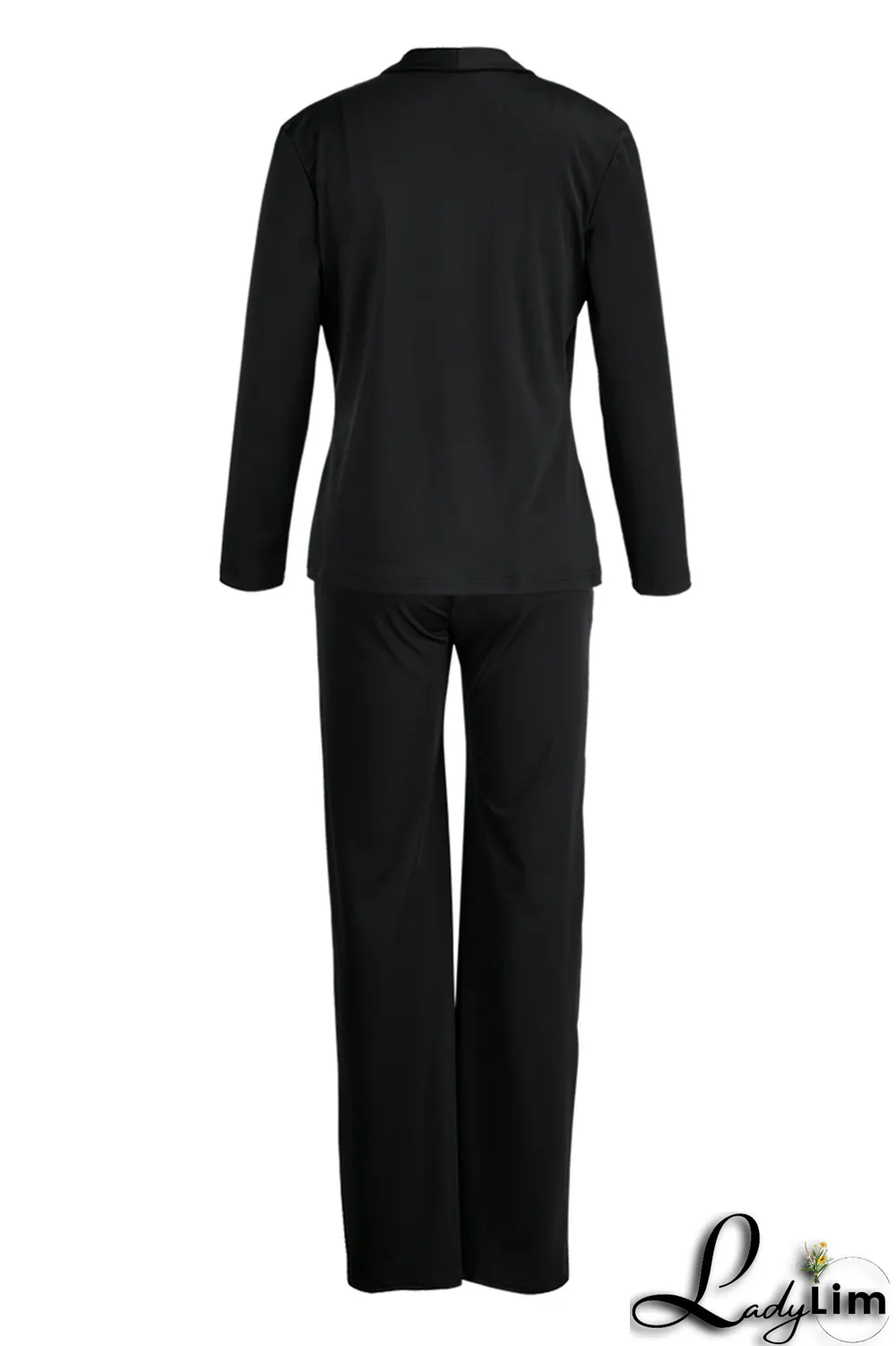 Yellow Casual Solid Patchwork Turndown Collar Long Sleeve Three Pieces