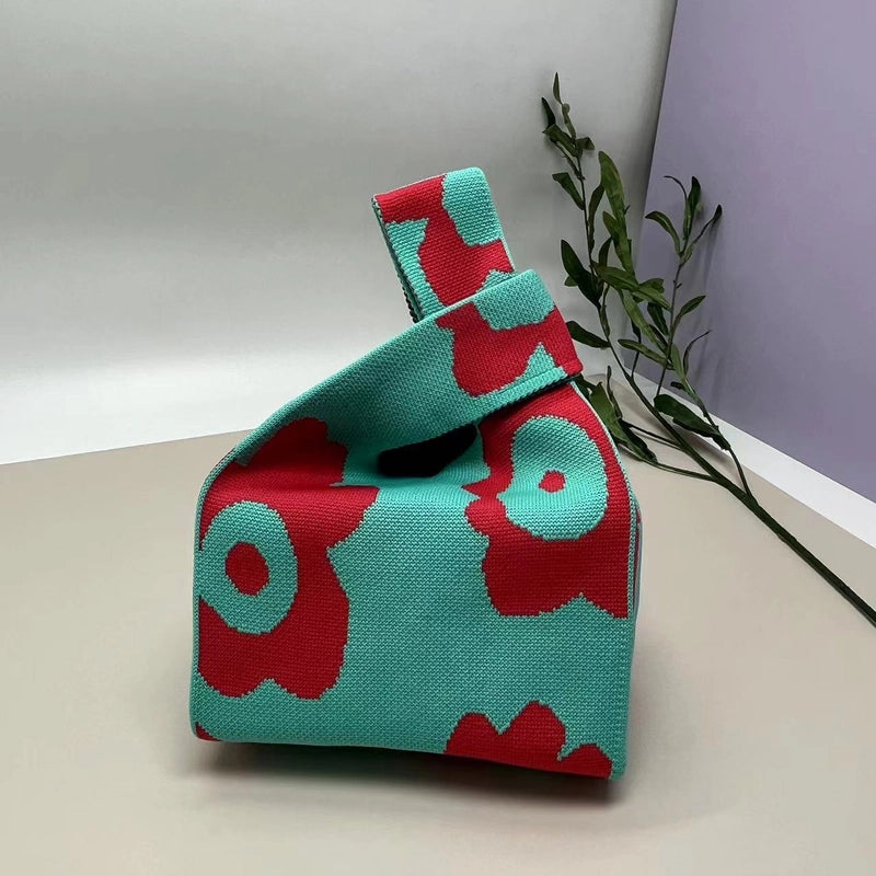 Gift Packaging Handbag Casual Knitted Handbag Woven Bag Multi-pattern Style Knitted Bag For Women