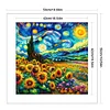 Starry Sky Sunflower - 18CT Counted Cross Stitch - 50*50cm - Flower