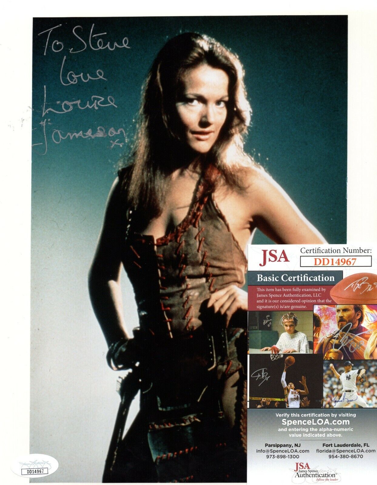 Louise Jameson Actress Leela Dr Who Hand Signed Autograph 8x10 Photo Poster painting JSA COA