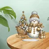 Diamond Painting Acrylic Winter Snowman Desktop Art Kits for Home Office