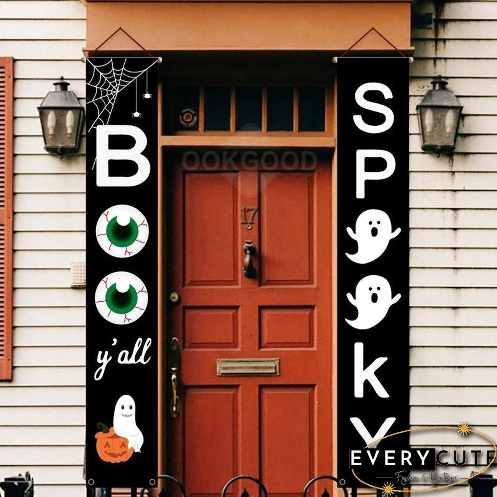 Halloween Themed Porch Flag For Outdoor Decoration