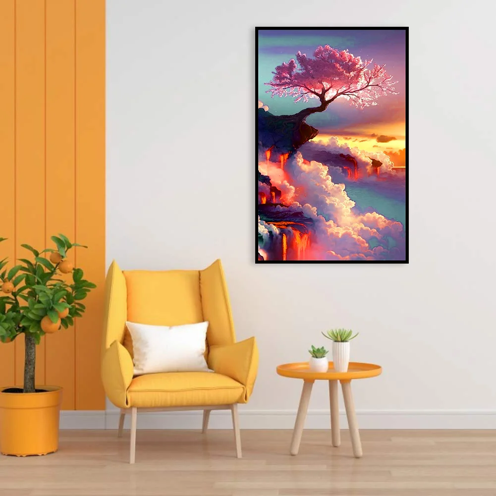 11CT Stamped 3 Strand Cross Stitch - Cherry Tree(40*63cm)