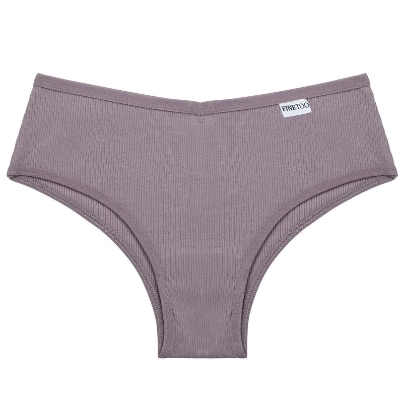 FINETOO M-XXXL Cotton Panties Women's Underwear Female Underpants Lingerie for Ladies Sexy Thong Brazilian Briefs Big Plus Size