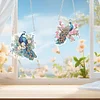 2Pcs Special Shaped Peacock Diamond Painting Hanging Decor Craft Kit