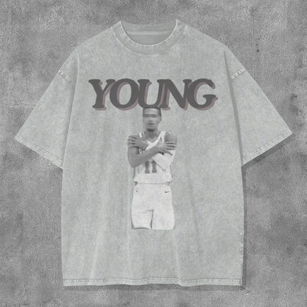 Young Washed Distressed Short Sleeve T-Shirt