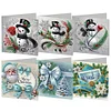 6Pcs Diamond Painting Christmas Greeting Cards Congratulations Cards & Gifts