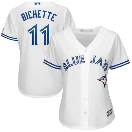 Women's Toronto Blue Jays #11 Bo Bichette  Powder White Alternate Replica Player Name Jersey